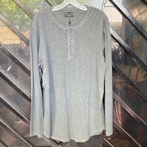 Goodlife Men's Long Sleeve Gray Henley